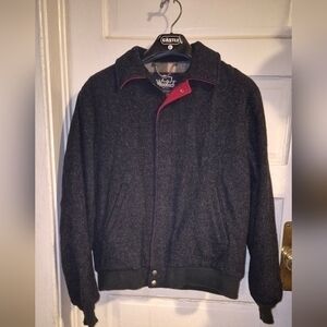 Vintage Woolrich Plaid Wool Bomber Jacket PLEASE READ